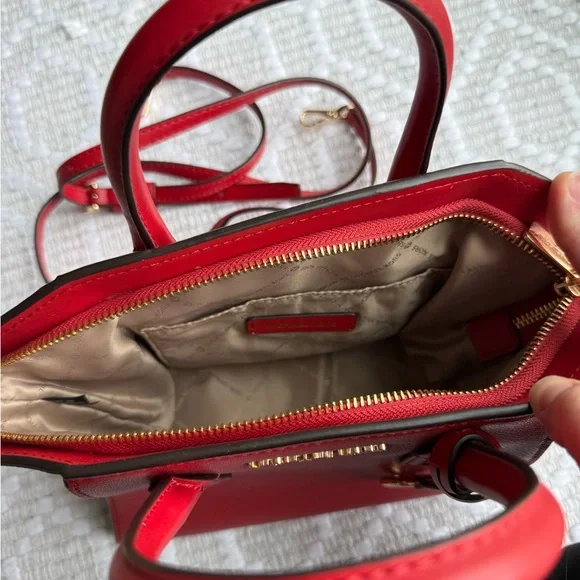 Michael Kors Avril Small Leather Top-Zip Satchel - Picture 3 of 10